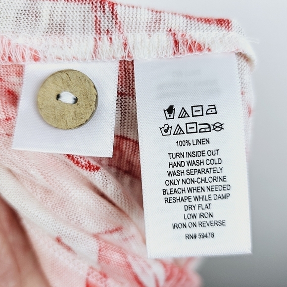 H by Halston Floral Linen Top NWT, size small - Picture 7 of 7